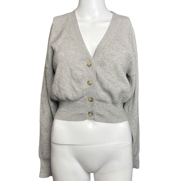 Forever 21 Button Down Cardigan Grey Size Small - Picture 2 of 5